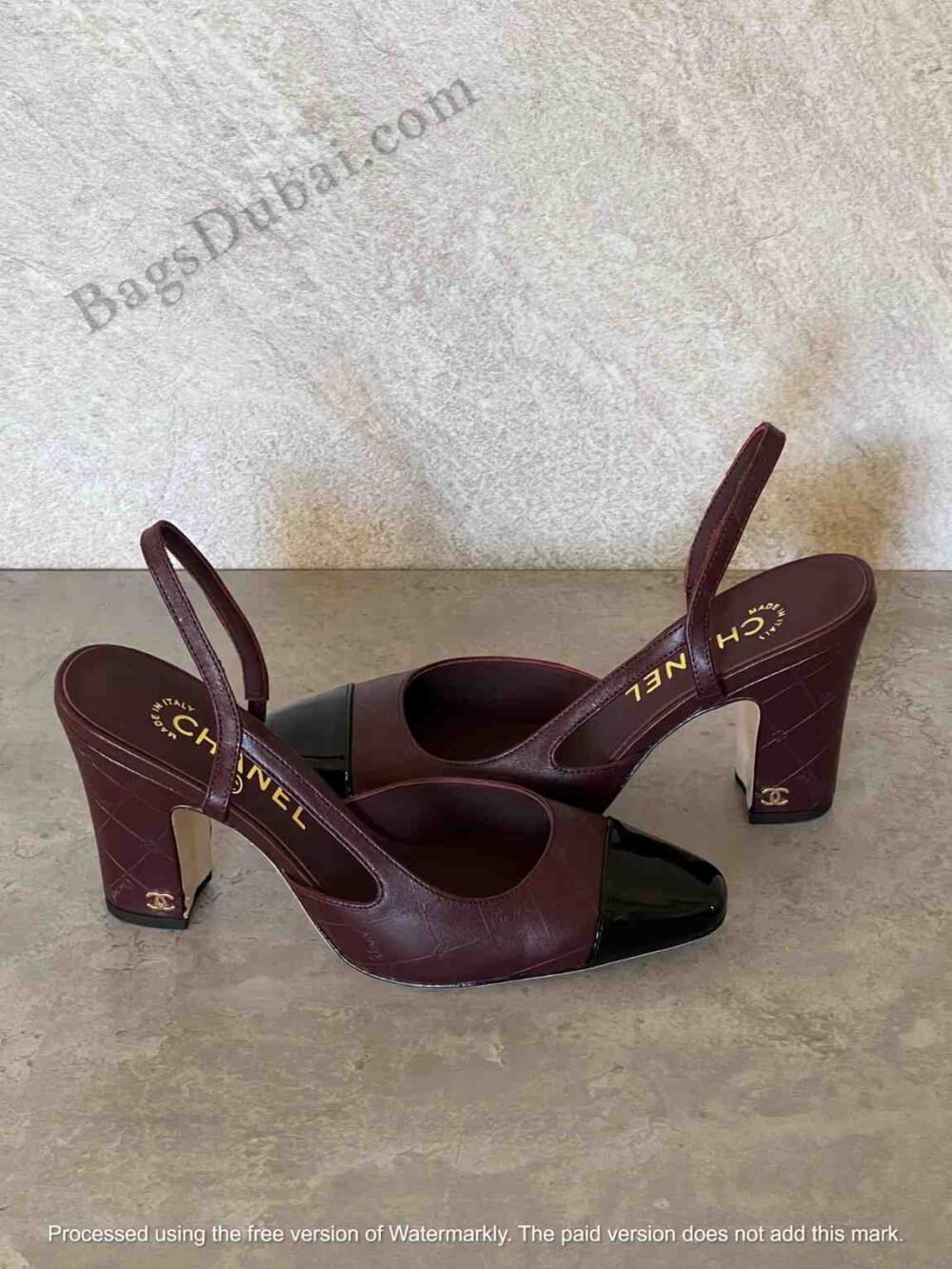 Chanel Cap Toe Slingback Pumps Marron