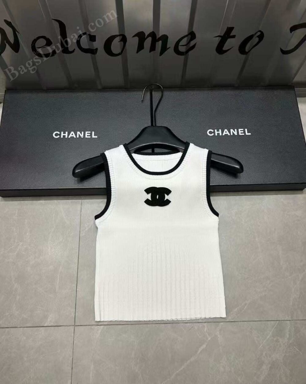 Chanel Knit Tank Top White