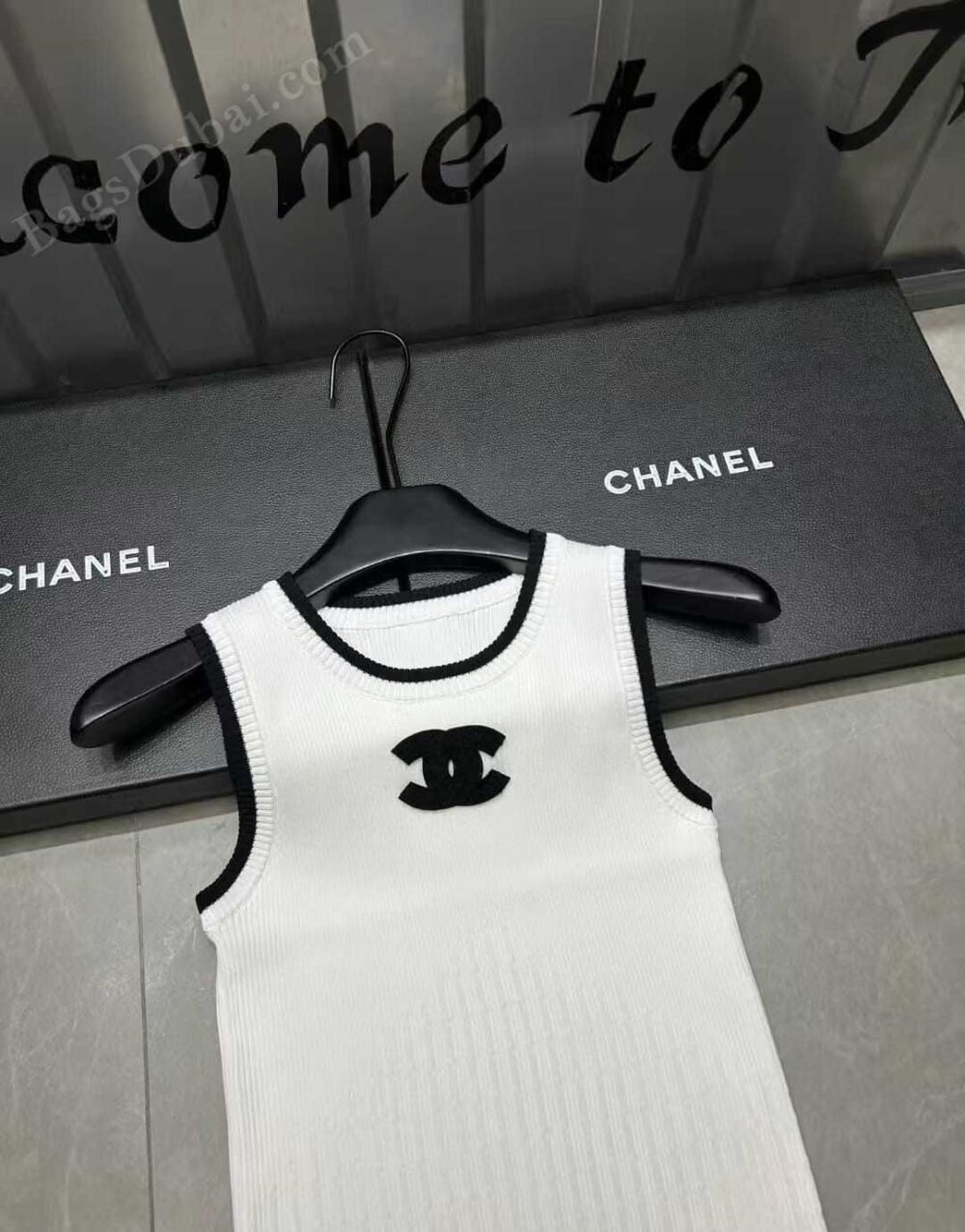 Chanel Knit Tank Top White
