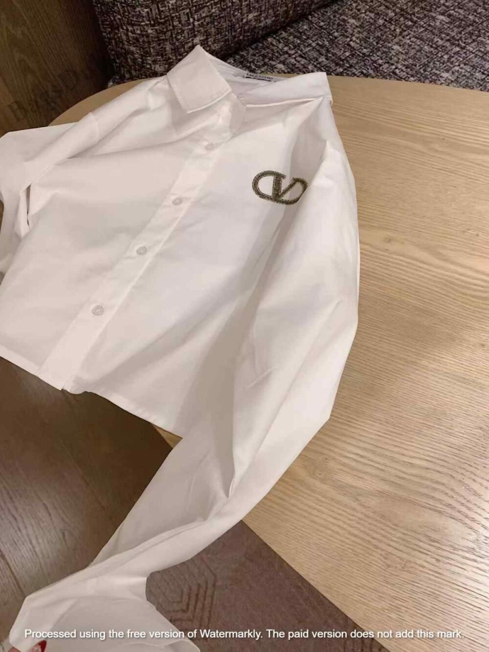 Valentino Garavani VLogo Embroidered Cotton Women's Shirt In Dubai - Image 2