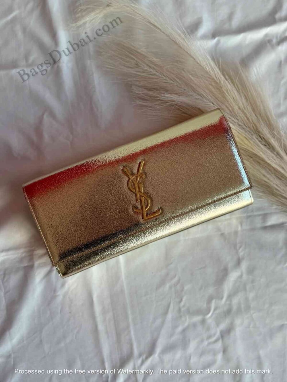 Saint Laurent Kate Clutch Golden
