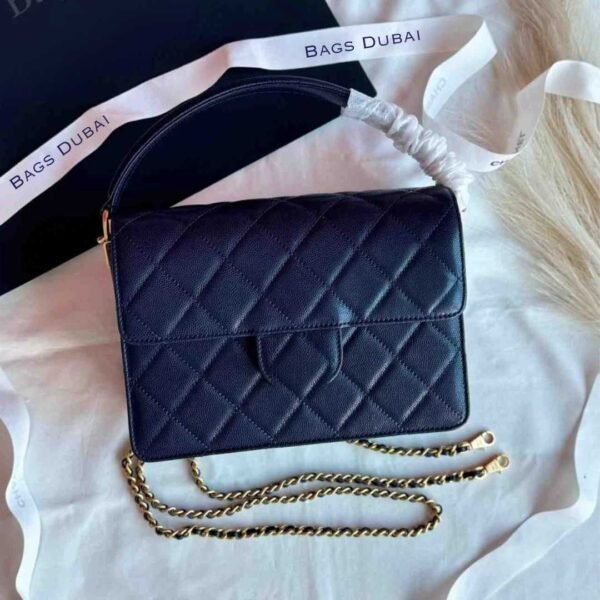 High Quality Mini Top Handle Flap Bag With Calfskin - Image 2