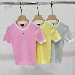 Chanel T-Shirt CC Ribbed Logo