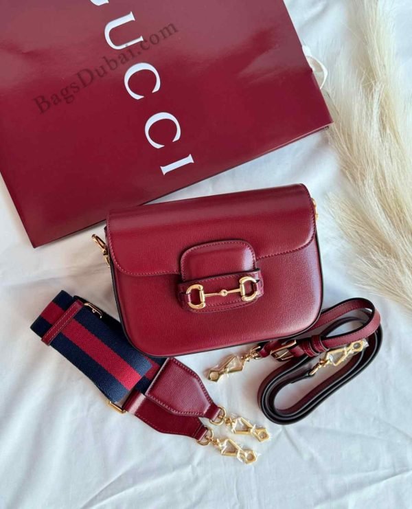 Gucci 1955 Horsebit Shoulder Bag​ Red