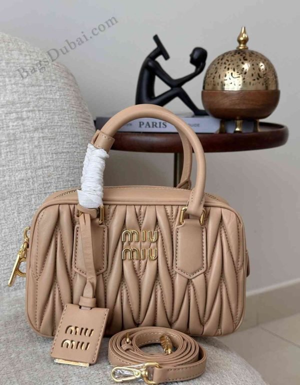 Miu Miu Bag Arcadie Nappa Leather Brown