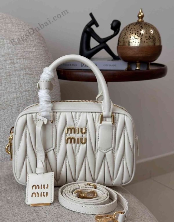 Miu Miu Bag Arcadie Nappa Leather White