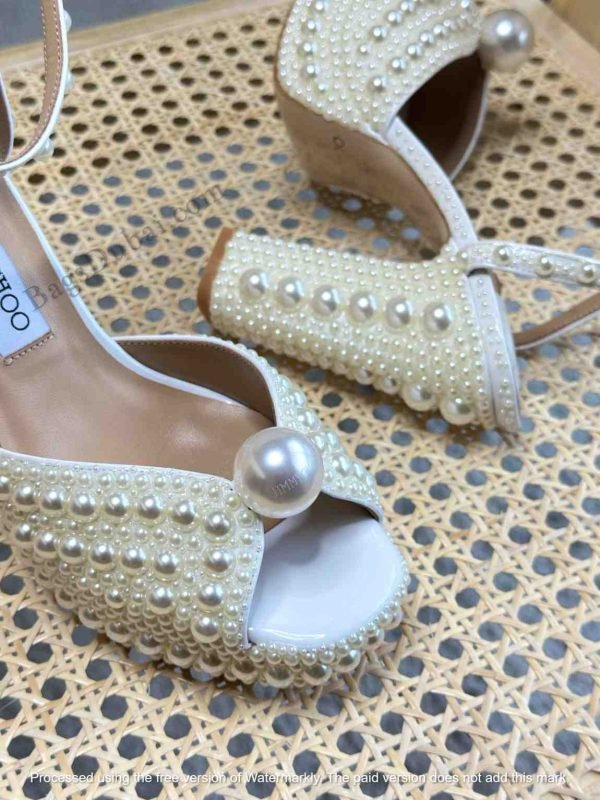 Jimmy Choo Embellished Sandals ​Sacaria 120 White