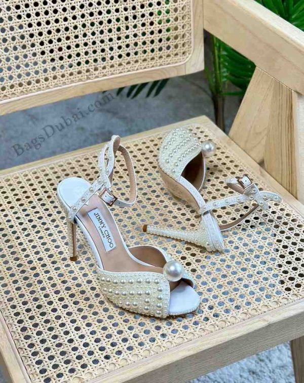 Jimmy Choo Embellished Sandals ​Sacaria 120 White