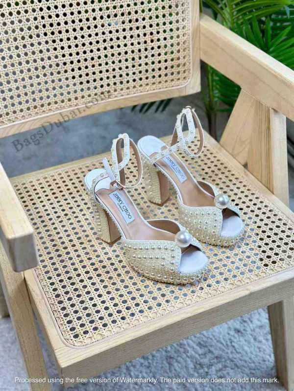 Jimmy Choo Embellished Sandals ​Sacaria 120 White