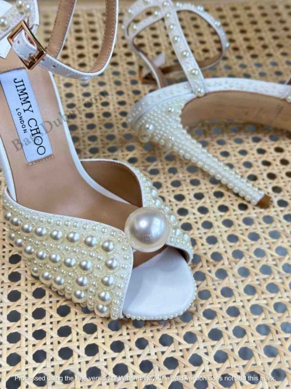 Jimmy Choo Embellished Sandals ​Sacaria 120 White