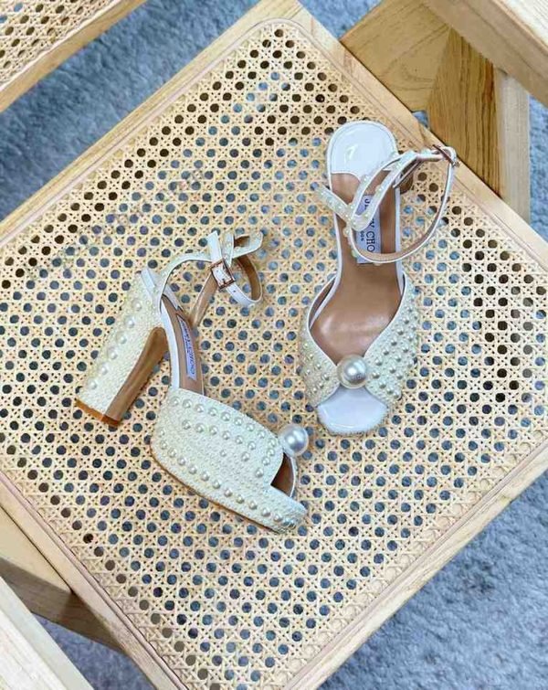 Jimmy Choo Embellished Sandals ​Sacaria 120 White