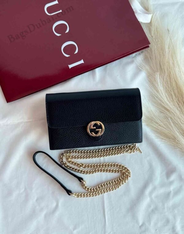 Gucci Interlocking GG Shoulder Bag Black