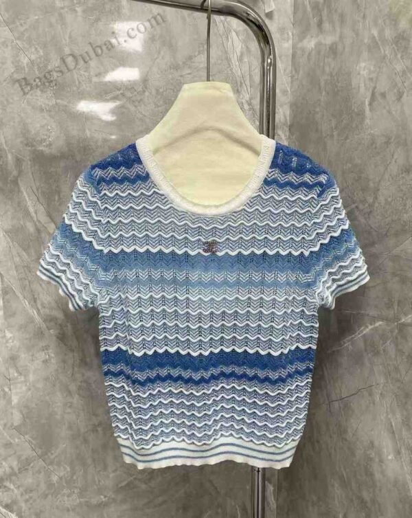 Chanel T-Shirt Colorful Knitwear Marshmallow