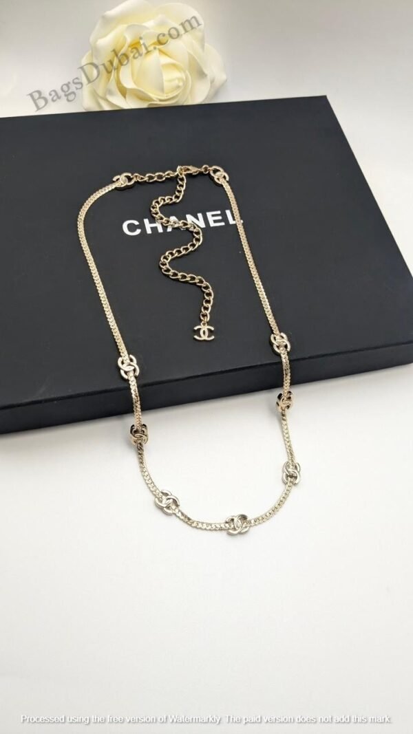 Chanel Necklace CC Long Chain Golden
