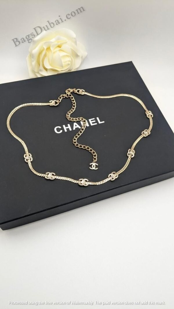 Chanel Necklace CC Long Chain Golden