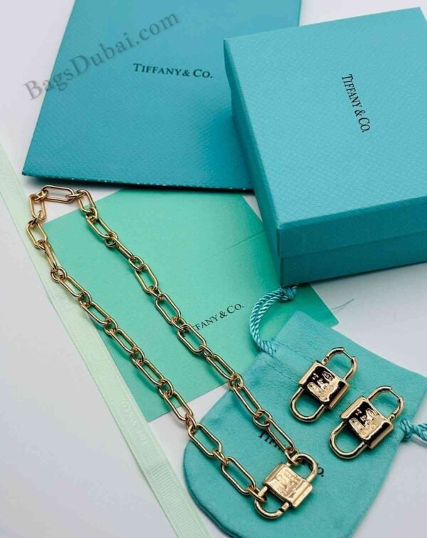 Tiffany & Co. Necklace Double Lock Golden
