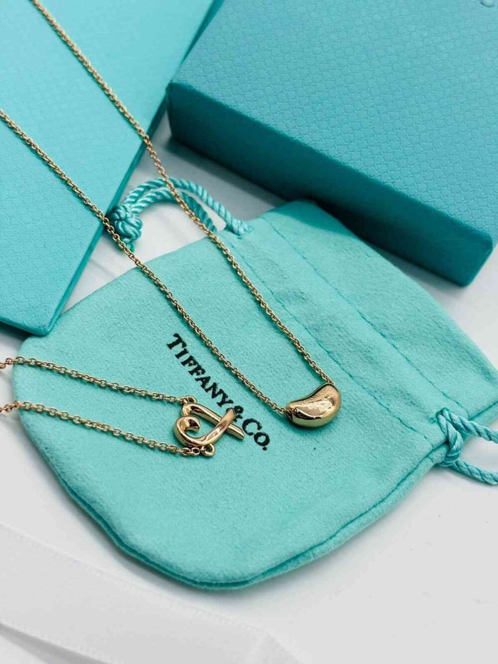Tiffany Co Necklace Elsa Peretti Bean Rose Gold