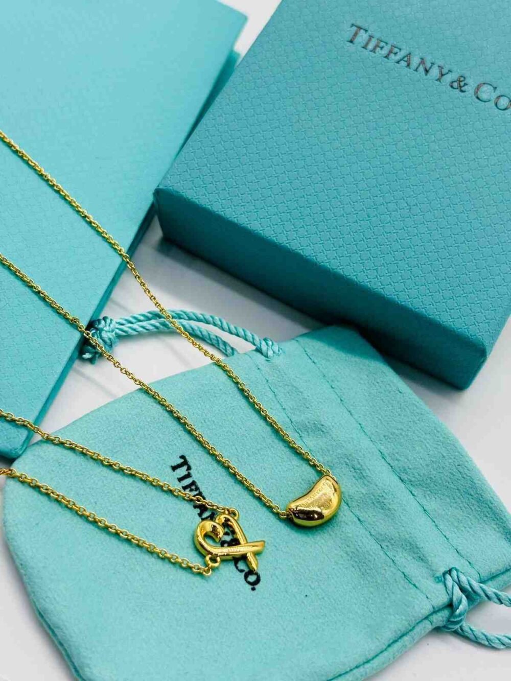 Tiffany Co Necklace Elsa Peretti Bean Yellow gold
