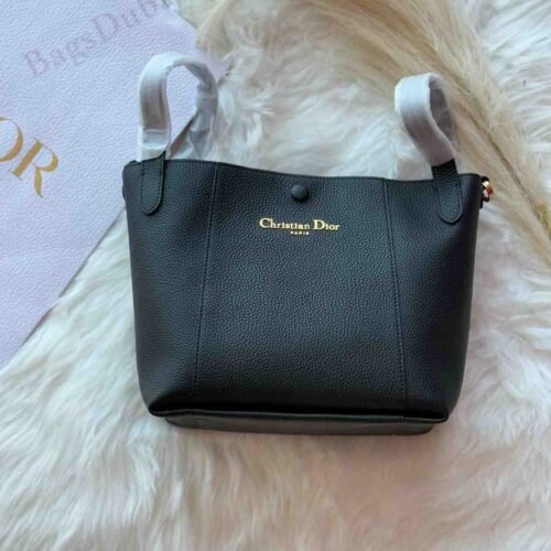 Dior Bucket Bag Signature Calfskin Black
