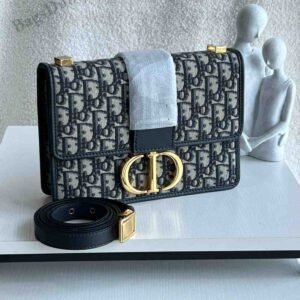 30 montaigne Dior Oblique Bag​ Navy Blue