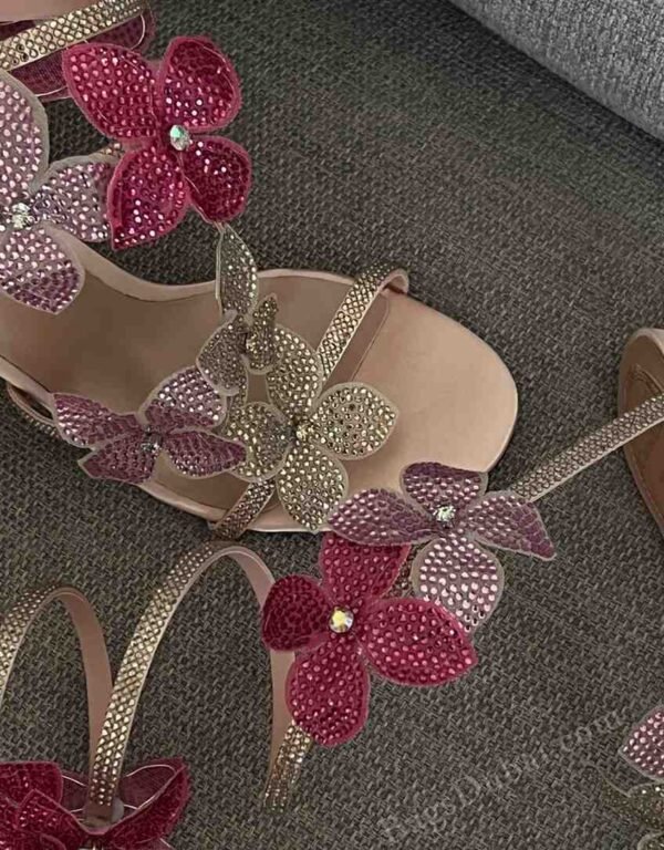 Rene Caovilla Heels Floriane 105mm Pink