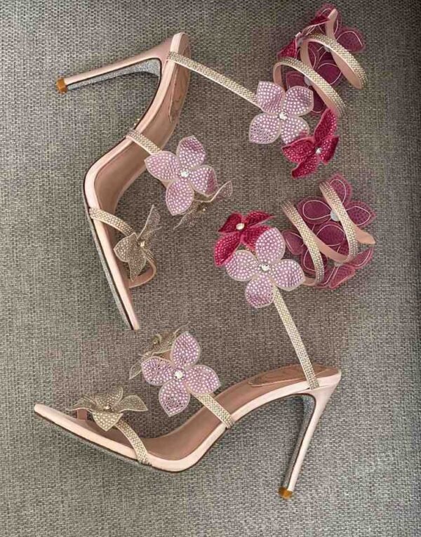 Rene Caovilla Heels Floriane 105mm Pink