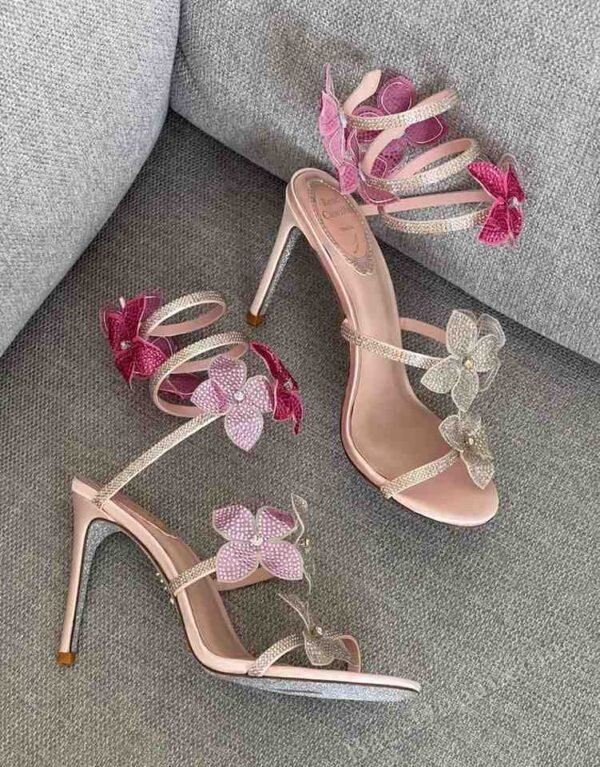 Rene Caovilla Heels Floriane 105mm Pink