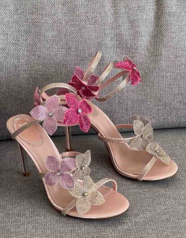 Rene Caovilla Heels Floriane 105mm Pink