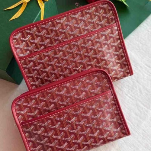 Goyard Toiletry Bag Jouvence Pouch Red