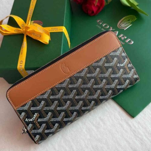 Goyard Wallet Matignon GM Zip Around Black