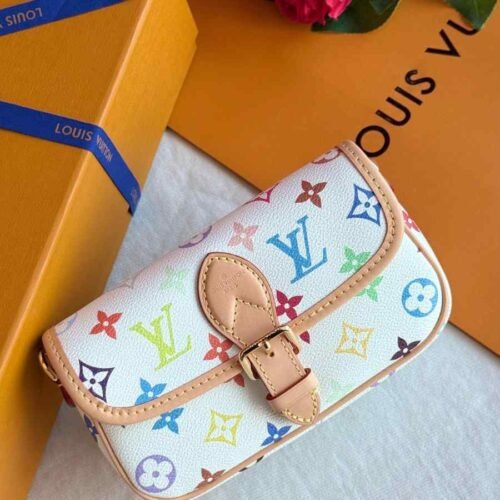 LV Nano Diane Bag Monogram Coated Canvas White