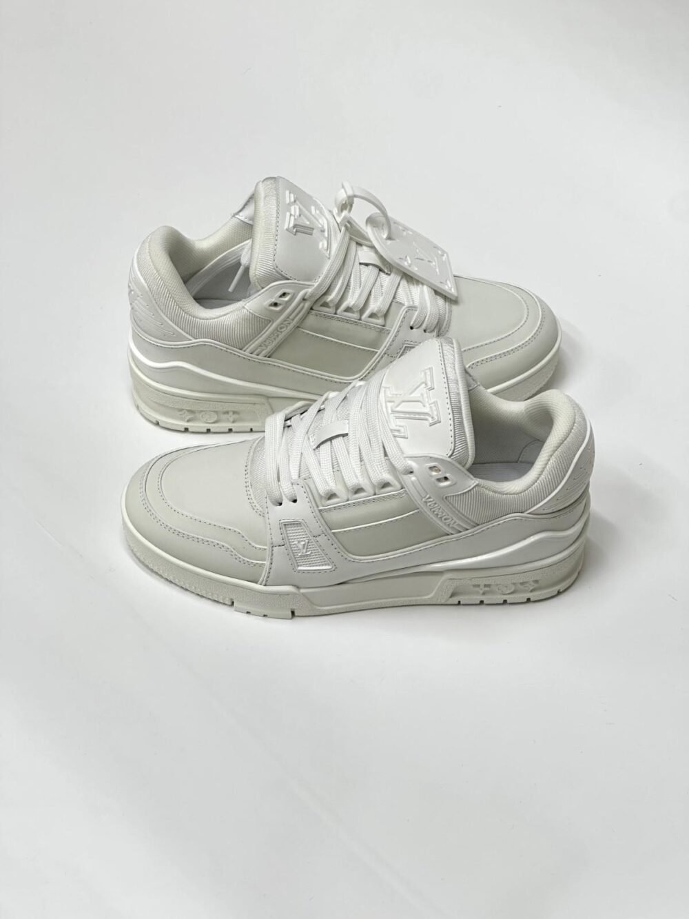 LV Trainer Sneakers White Leather