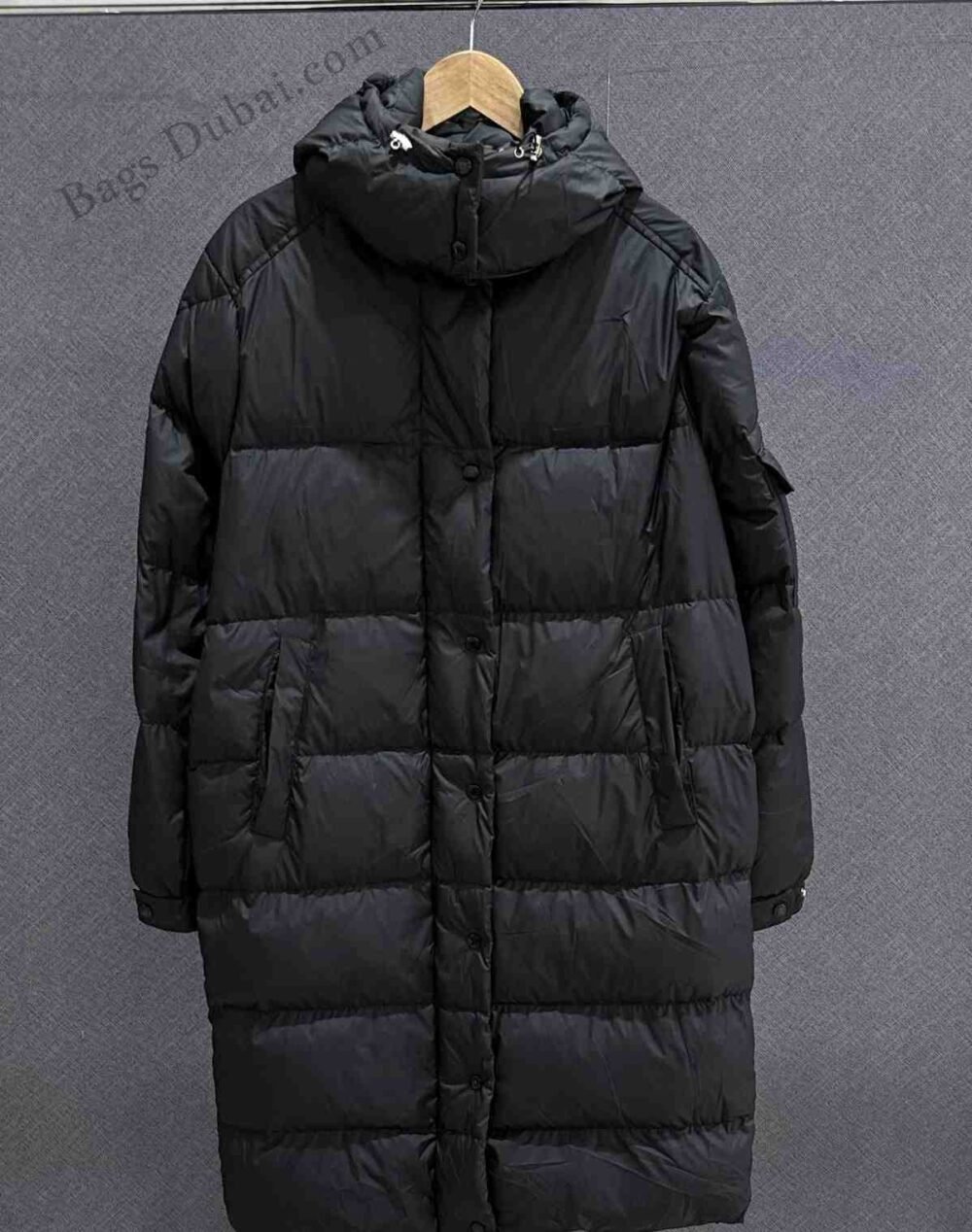 Moncler Long Down Jacket Hanoverian Hooded Black