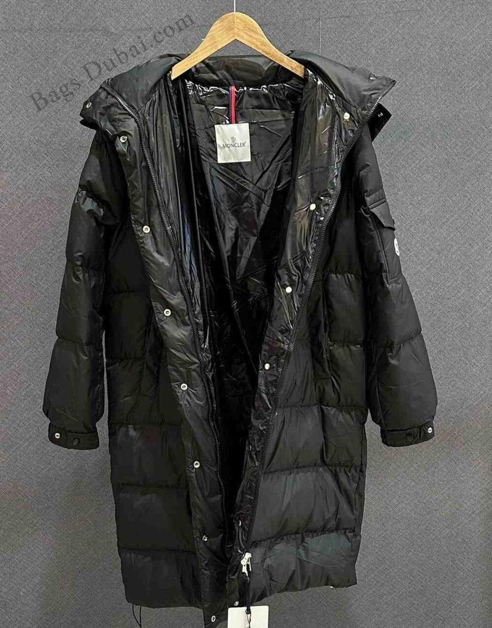 Moncler Long Down Jacket Hanoverian Hooded Black