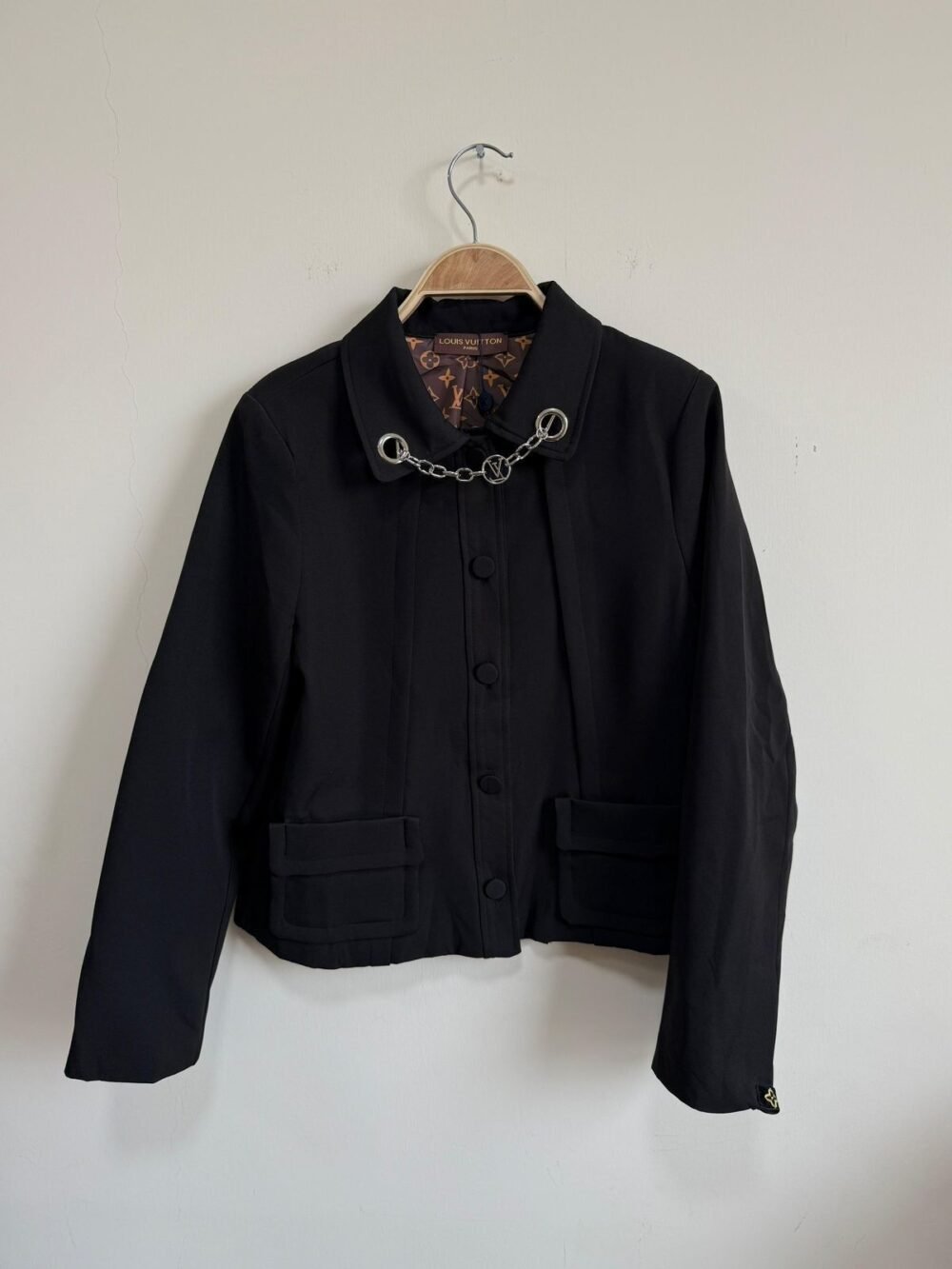 LV Jacket Chain Tailored Black