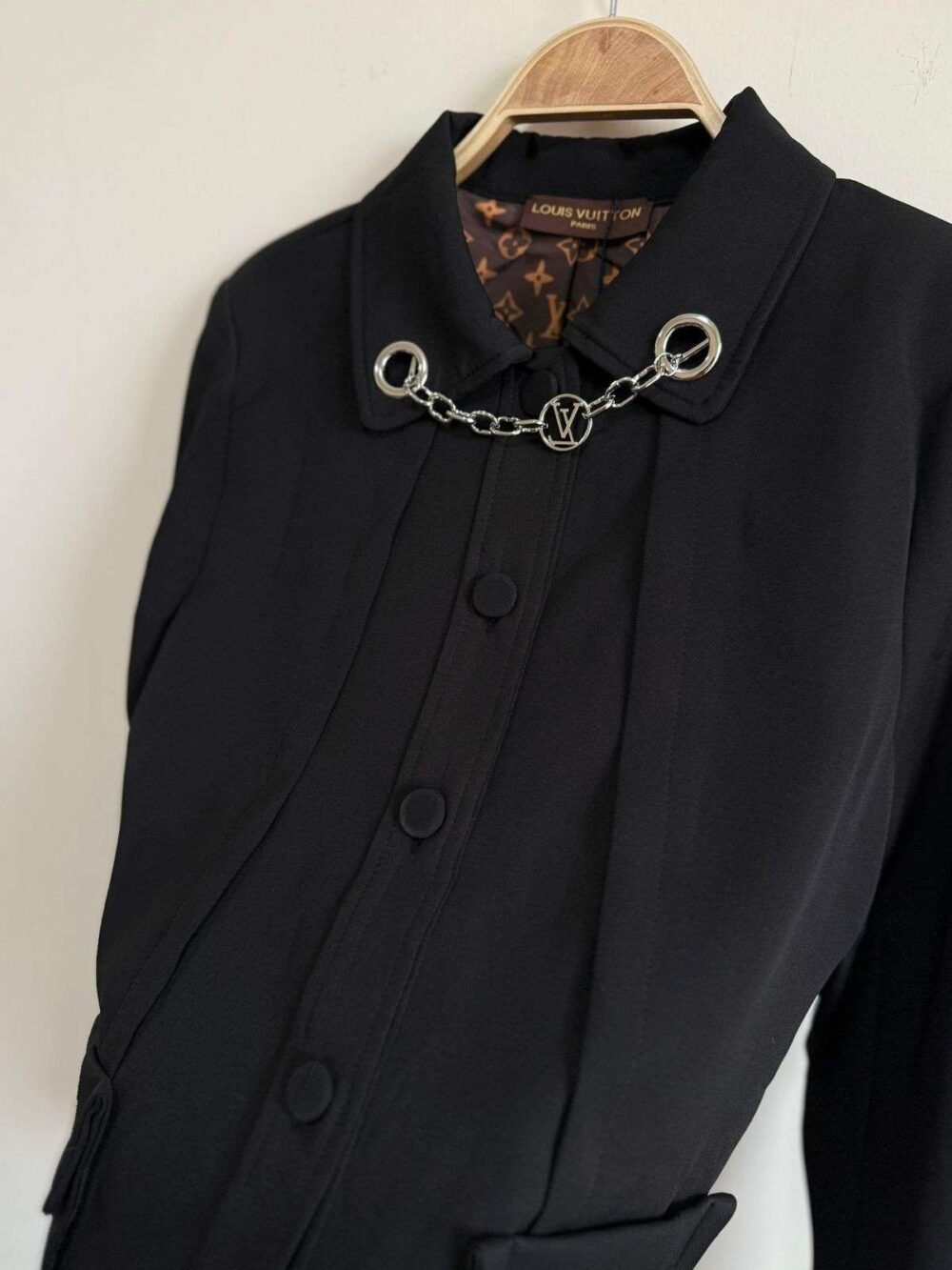 LV Jacket Chain Tailored Black