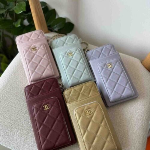 Chanel Quilted Gold Hardware Classic Phone Case Wallet In Dubai