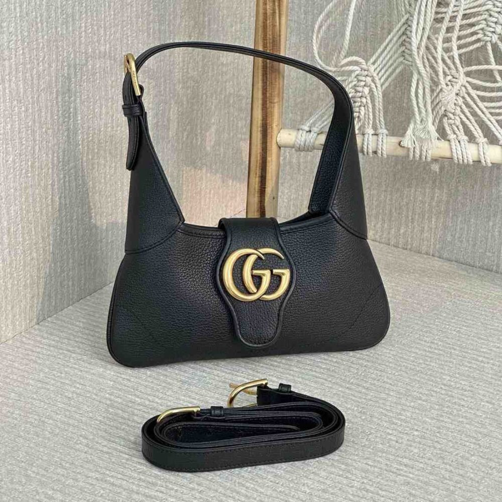 GUCCI Shoulder Bag Small Aphrodite GG-Plaque Black