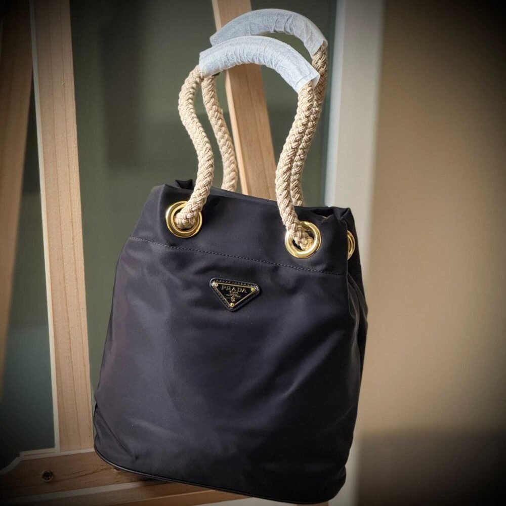 Prada Bucket Bag Mariner Re-Nylon Black