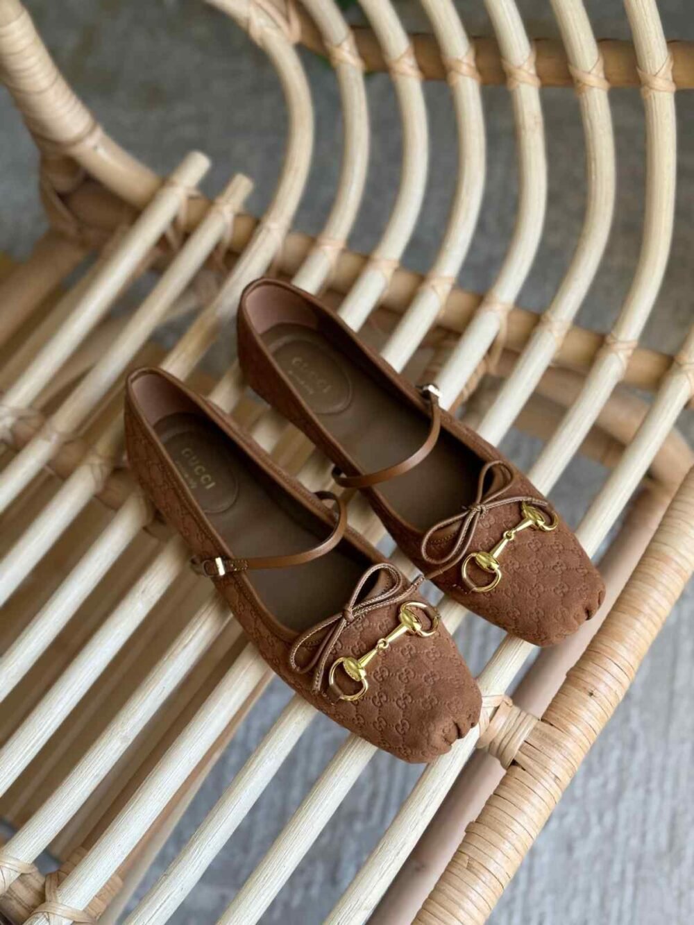 Gucci Ballet Flat Horsebit Brown