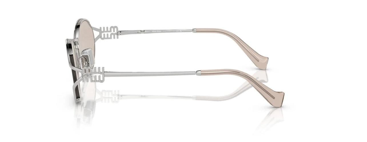 Miu Miu Logo Sunglasses Metal Oval-frame