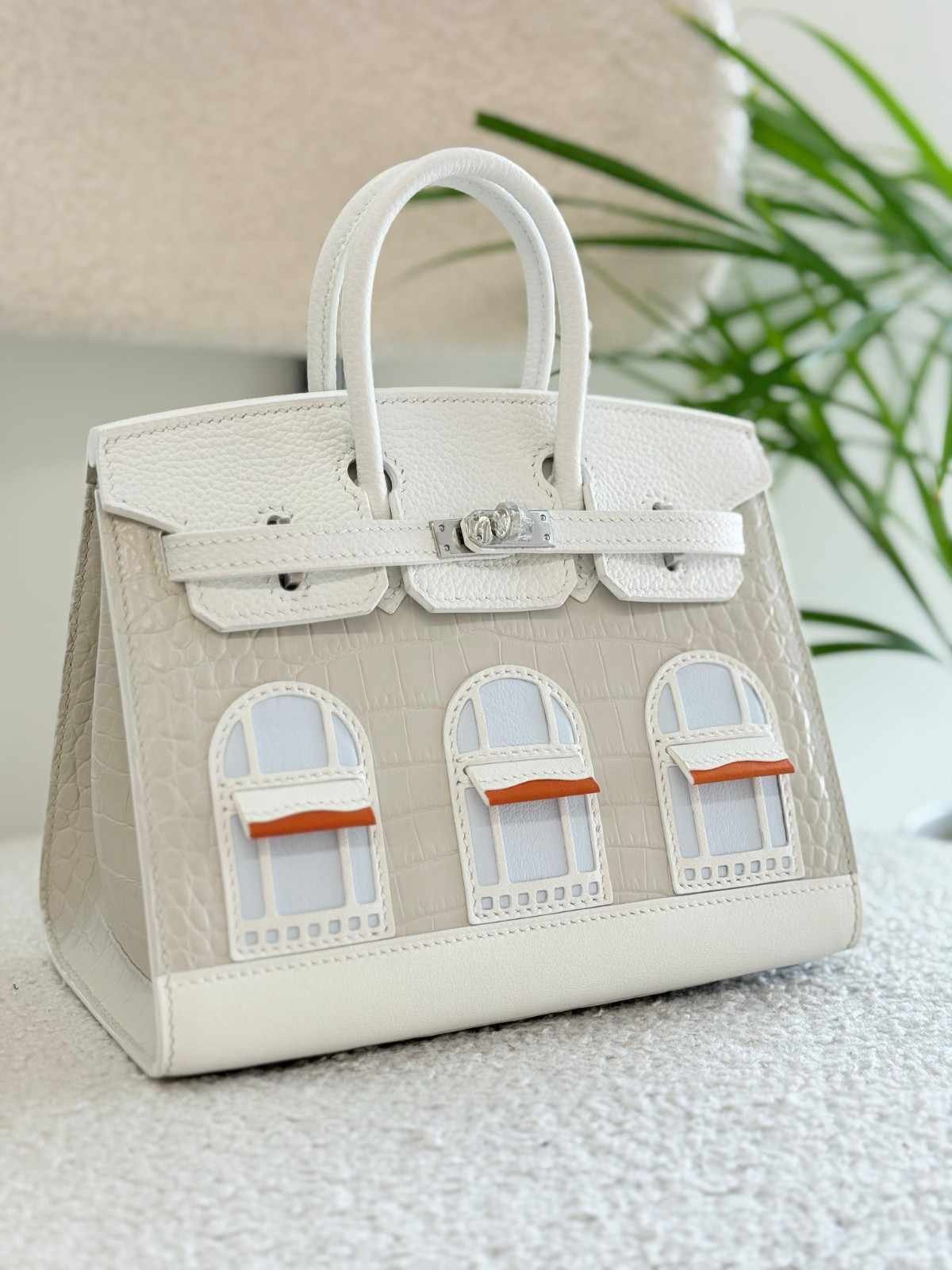 Hermes Birkin 20 Faubourg House White