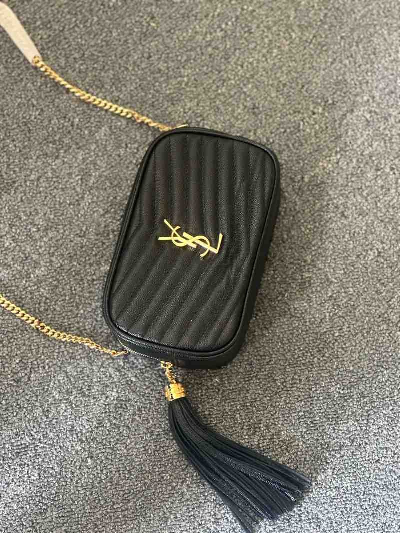 YSL Mini Lou Bag Quilted Leather Black