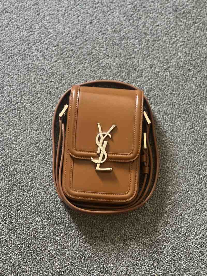 YSL Mini Bag Solferino Smooth Leather Brown