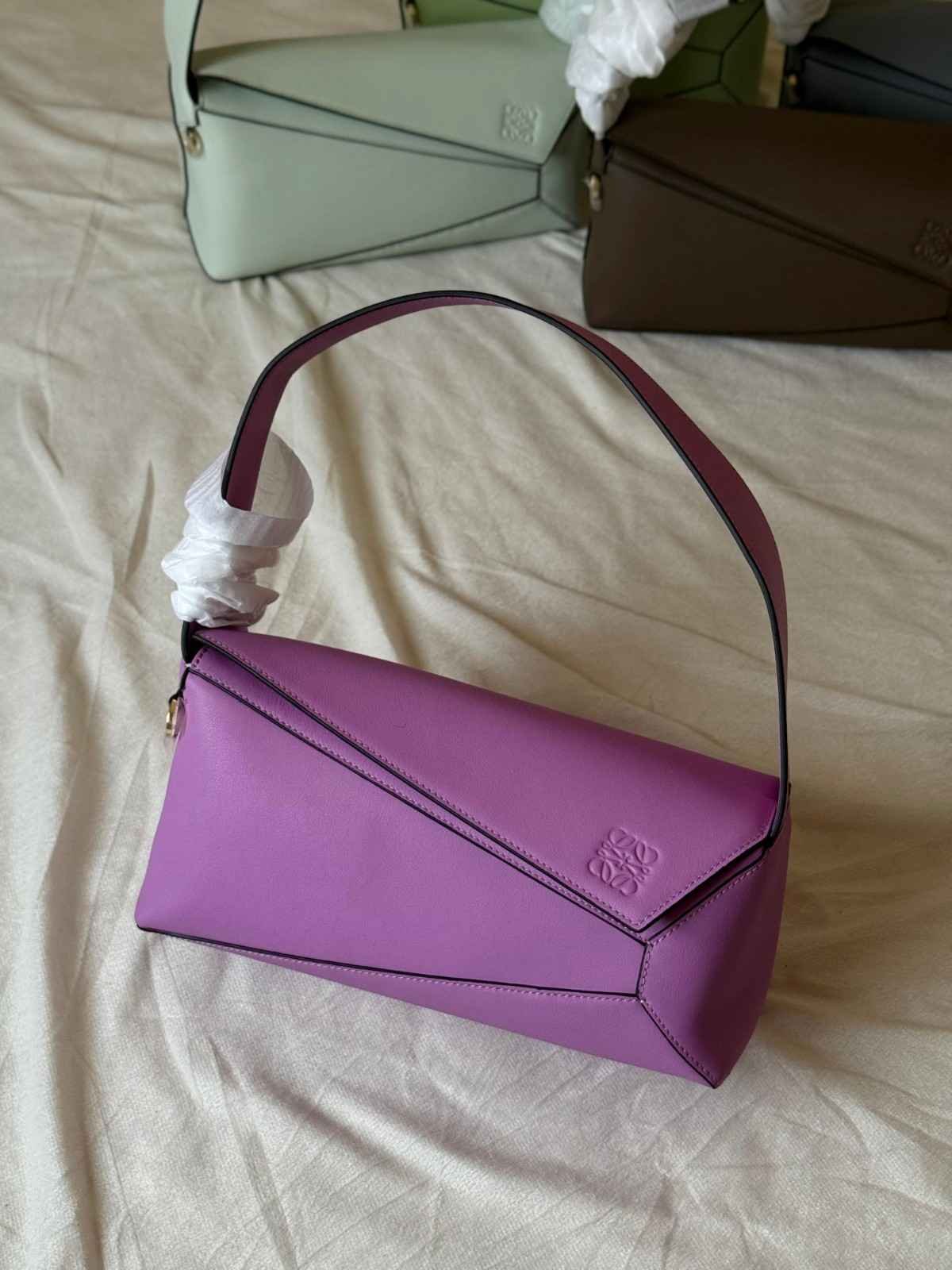 Loewe Puzzle Hobo Bag Purple