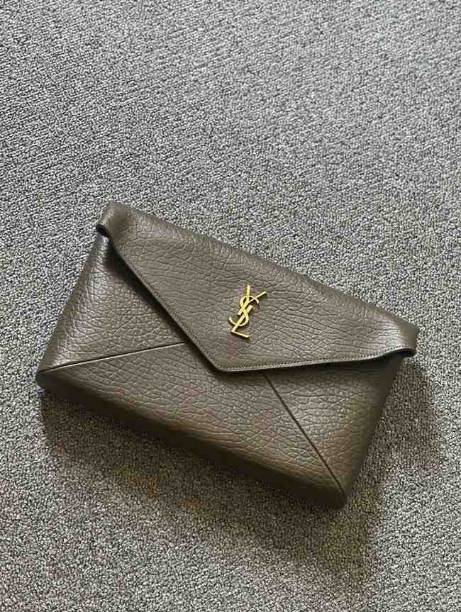YSL Pouch Cassandre Envelope Brown