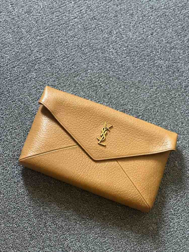 YSL Pouch Cassandre Envelope Brown