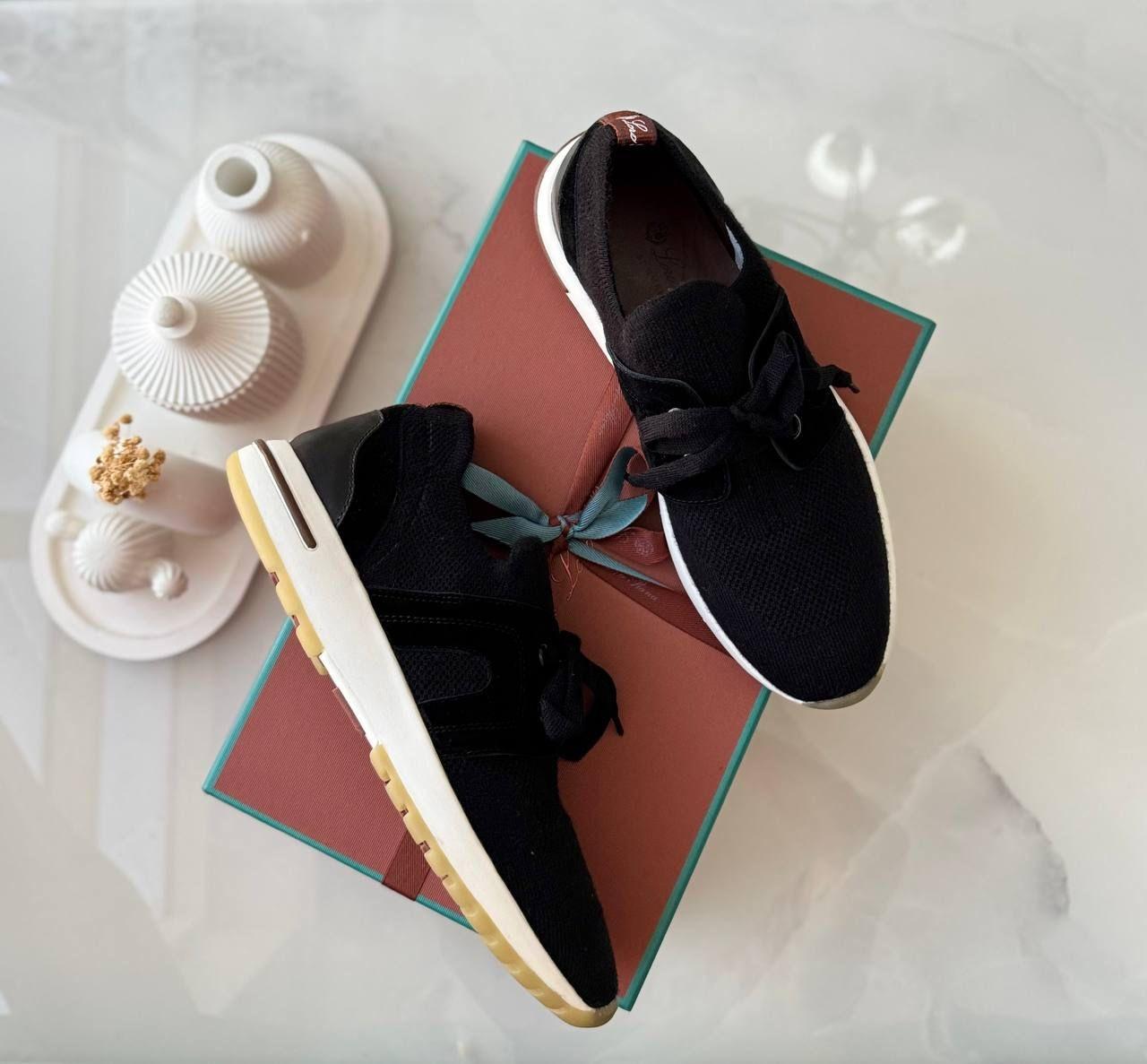 LORO PIANA 360 LP Flexy Walk Wool Suede Dark Brown