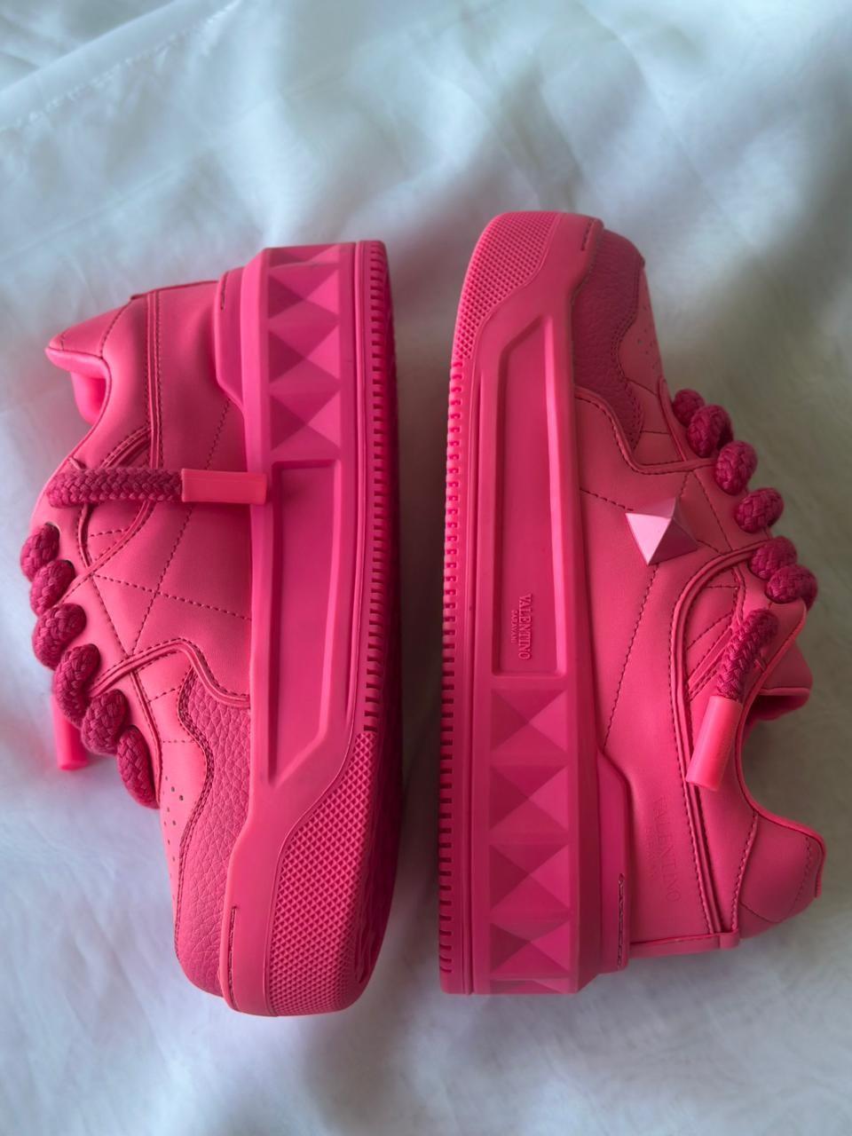 Valentino Sneakers One Stud Xl Nappa Leather Pink