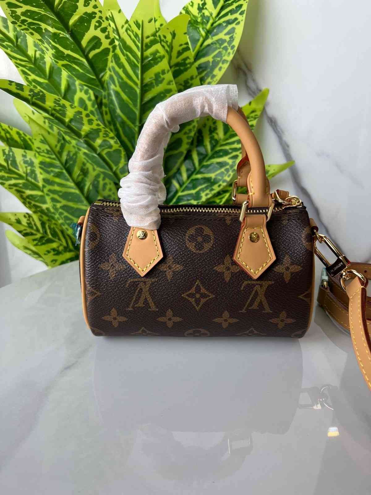 LV Nano Speedy Monogram Bag Beige